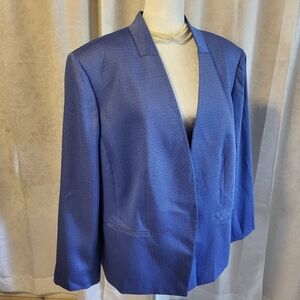 TAHARI by Arthur S. Levine. Women Hoopsack Blazer, Size 22W, Blue, Career, Offic